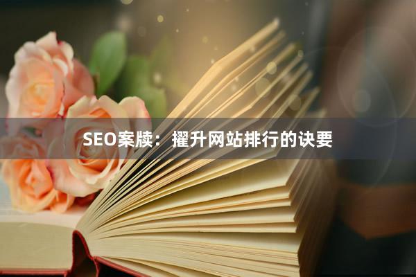 SEO案牍：擢升网站排行的诀要